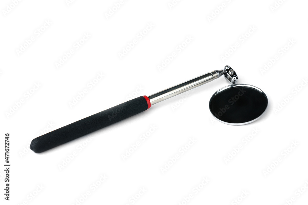 Welding inspection mirror isolated on white background. Welding inspection mirror isolated on white background.