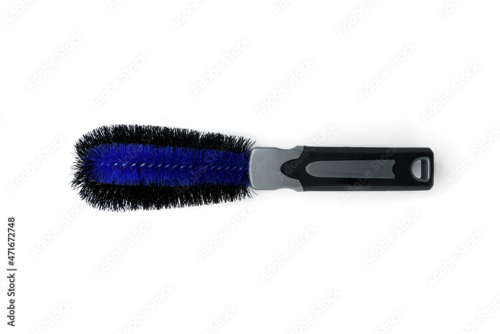 Brush for alloy wheels isolated on white background. Brush for alloy wheels isolated on white background.