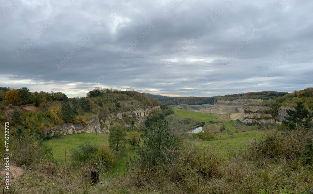 Panorama from scenery at Mount Saint Peter on a cloudy Panorama from scenery at Mount Saint Peter on a cloudy