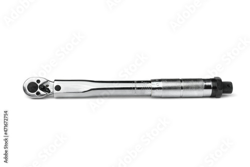 Torque wrench isolated on white background. photo