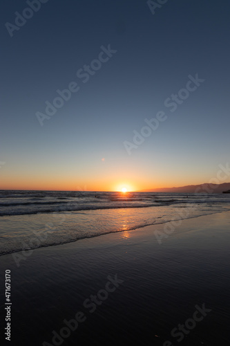 sunset in Santa Monica  Los Angeles