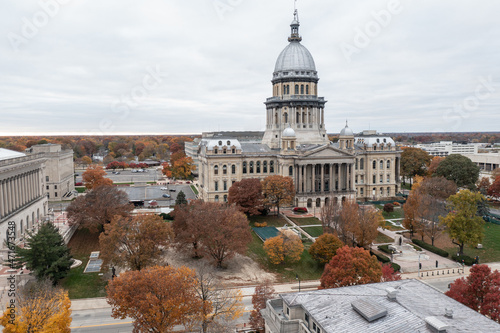 Aerial photo of Springfield Il Capital 