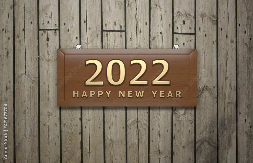 New Year 2022 Creative Design Concept with name board - 3D Rendered Image
New Year 2022 Creative Design Concept with name board - 3D Rendered Image
