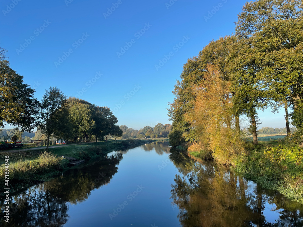 Morning autumn landscape from the Beneden Regge Morning autumn landscape from the Beneden Regge