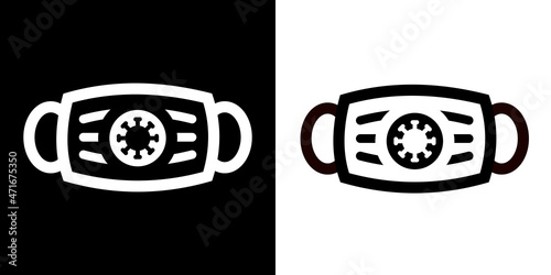 face mask icon design to protect covid 19