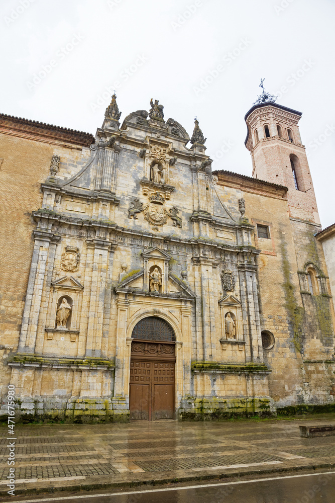 Baroque facade of the Monastery of San Zoilo in Carrion de los Condes. Province of Palencia  