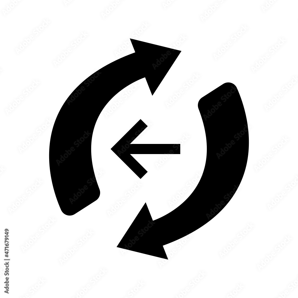 Back To Sync icon isolated on white background Back To Sync icon isolated on white background
