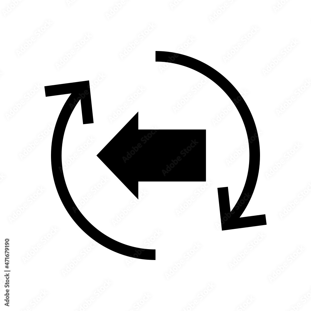 Back To Sync icon isolated on white background Back To Sync icon isolated on white background