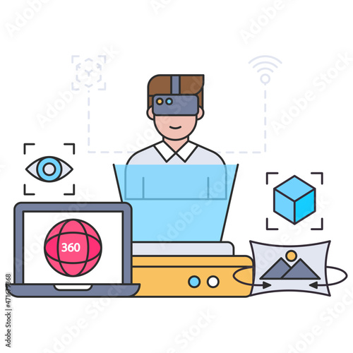 A premium download illustration of hologram 