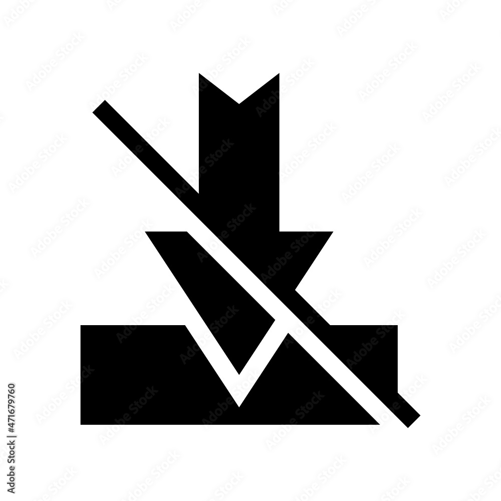 Disable Download icon isolated on white background