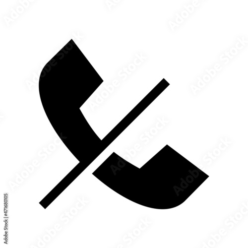 Disable Phone icon isolated on white background