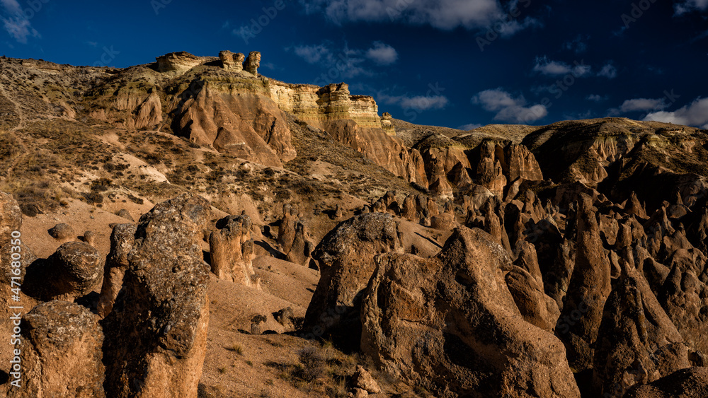 The mountains of Cappadocia, Turkey.