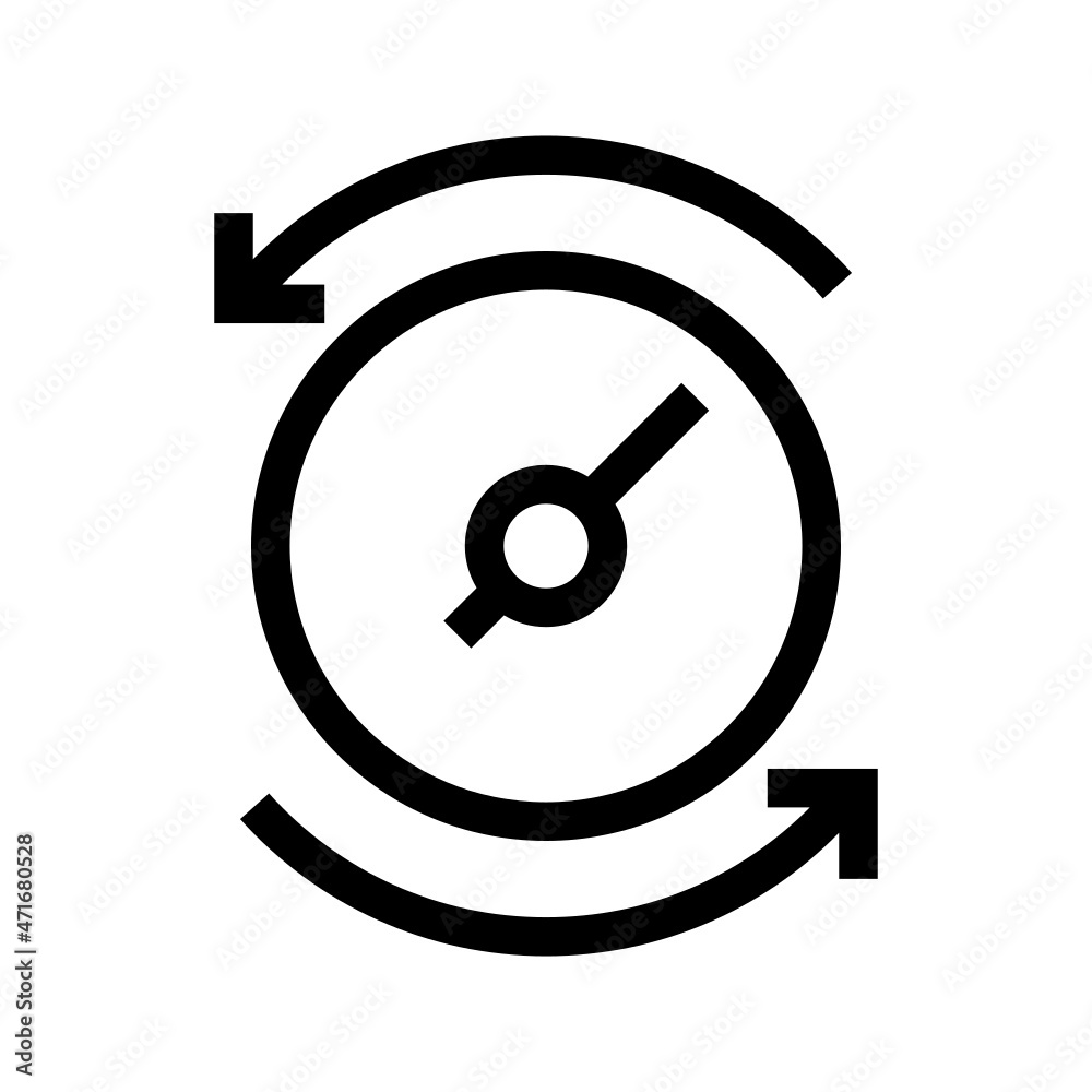 History icon isolated on white background History icon isolated on white background