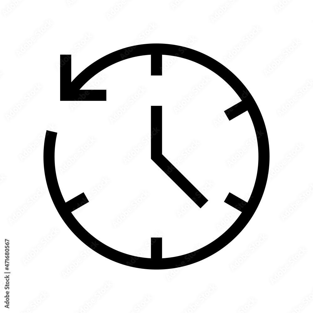 History icon isolated on white background History icon isolated on white background