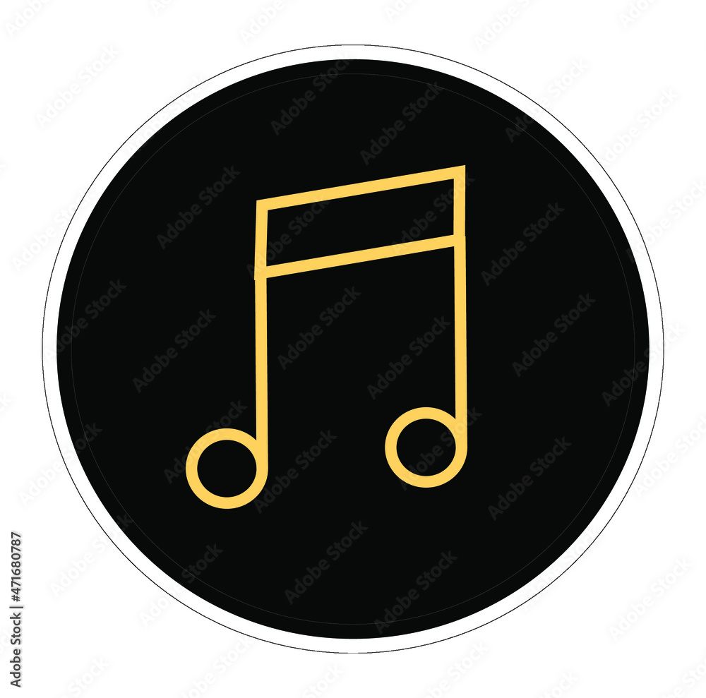music note icon, Vector music note icon, Vector