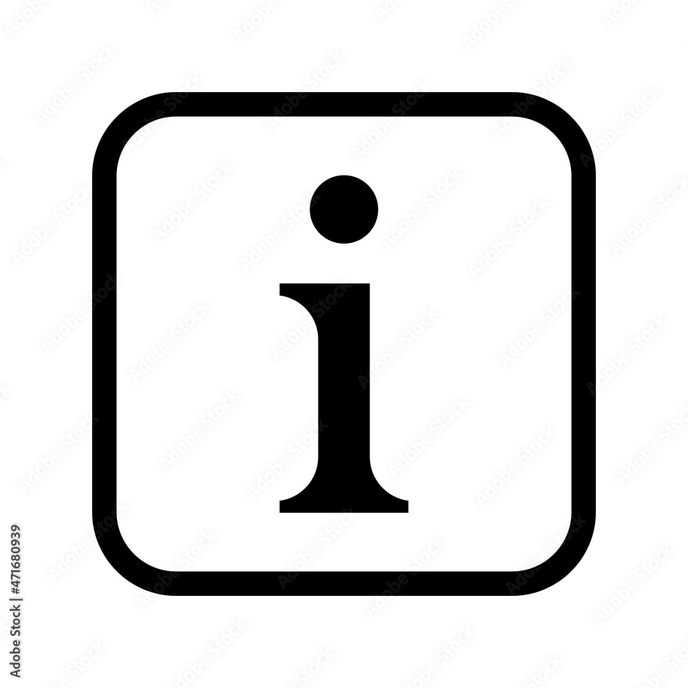 Info icon isolated on white background Info icon isolated on white background