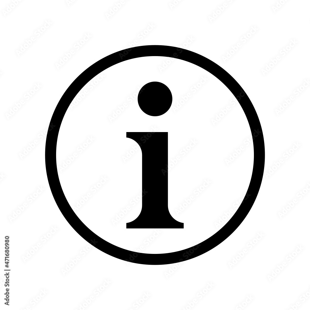 Info icon isolated on white background Info icon isolated on white background