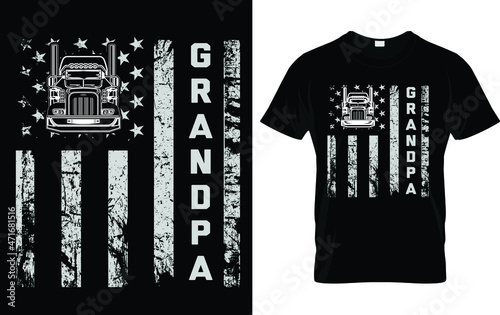 Trucker US Flag T-Shirt American flag truckers shirt USA