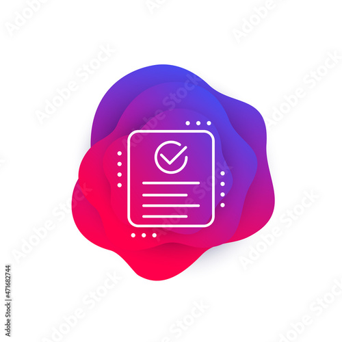 Compliance line icon for web