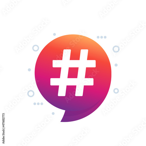 hashtag, trend topic icon for web