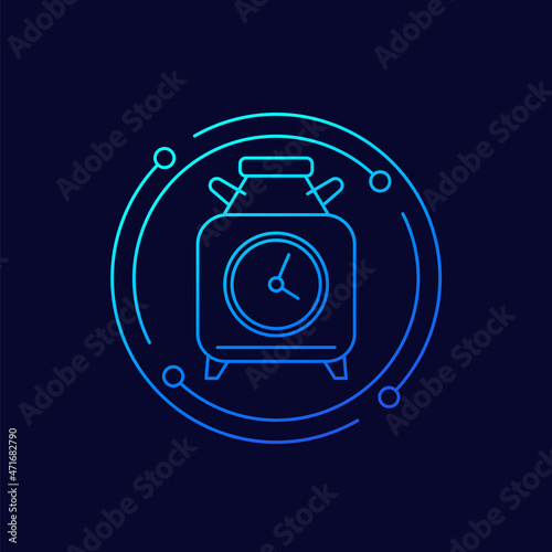cryobank, time in storage tank line icon