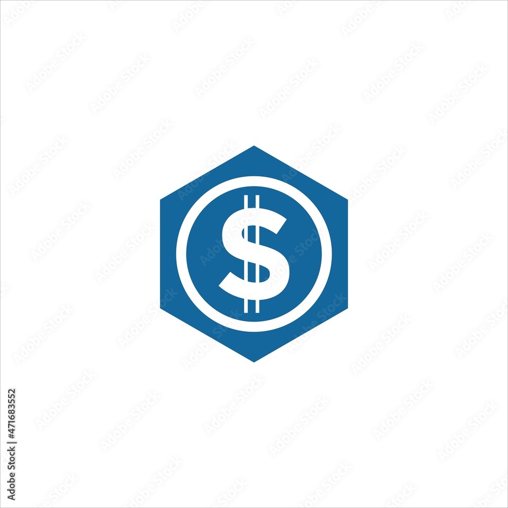 dollar logo vector template polygon dollar logo vector template polygon