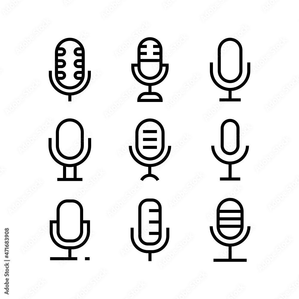 Voice icon set isolated on white background Voice icon set isolated on white background