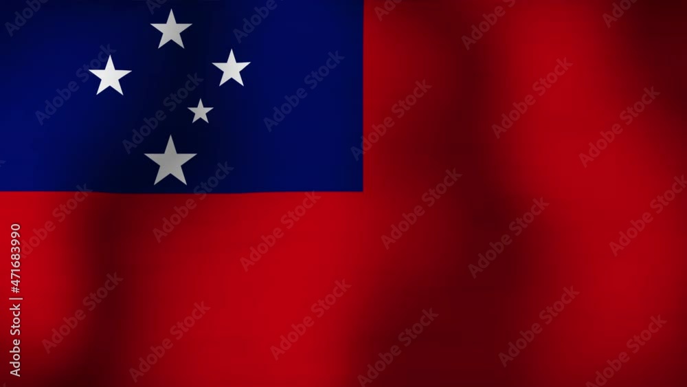 Flag of Samoa and Principe Close Up Animation Loops Flag of Samoa and Principe Close Up Animation Loops