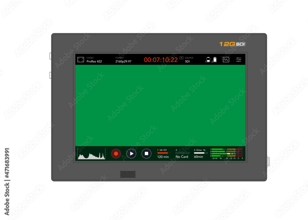 video digital recorder. video file format use Memory Card. Interface  touch Control