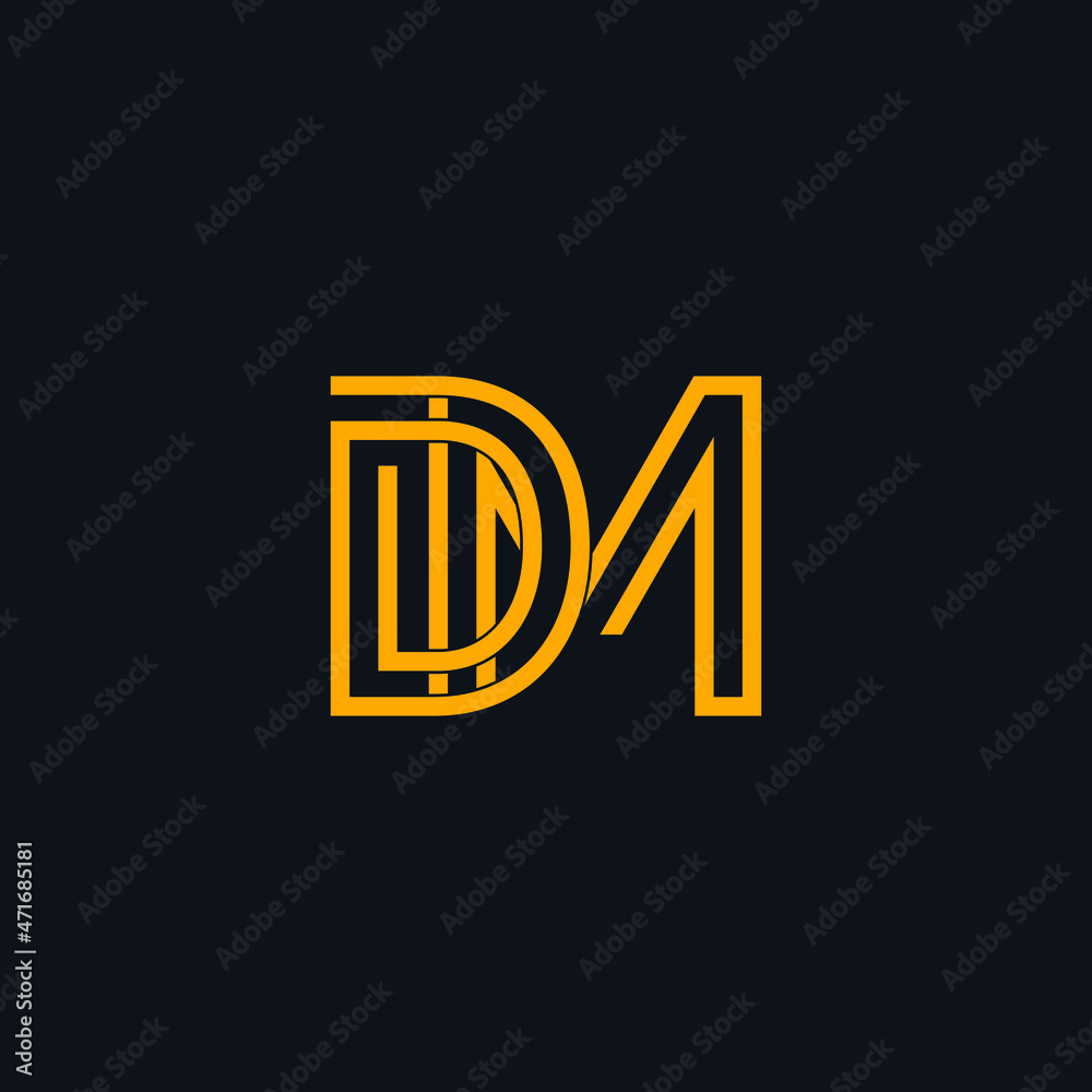 Professional Innovative Initial DM logo. Minimal elegant Monogram. Premium Business Artistic Alphabet symbol and sign