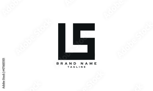 LS, SL, Abstract initial monogram letter alphabet logo design