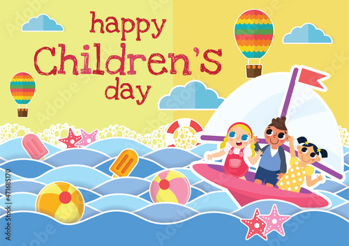 children's day vector kids and toys kid stuffs wallpaper  © Koon