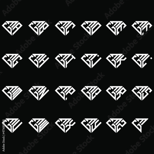 MGA to MGZ letter logo creative design, Multiple triple letter logo design
