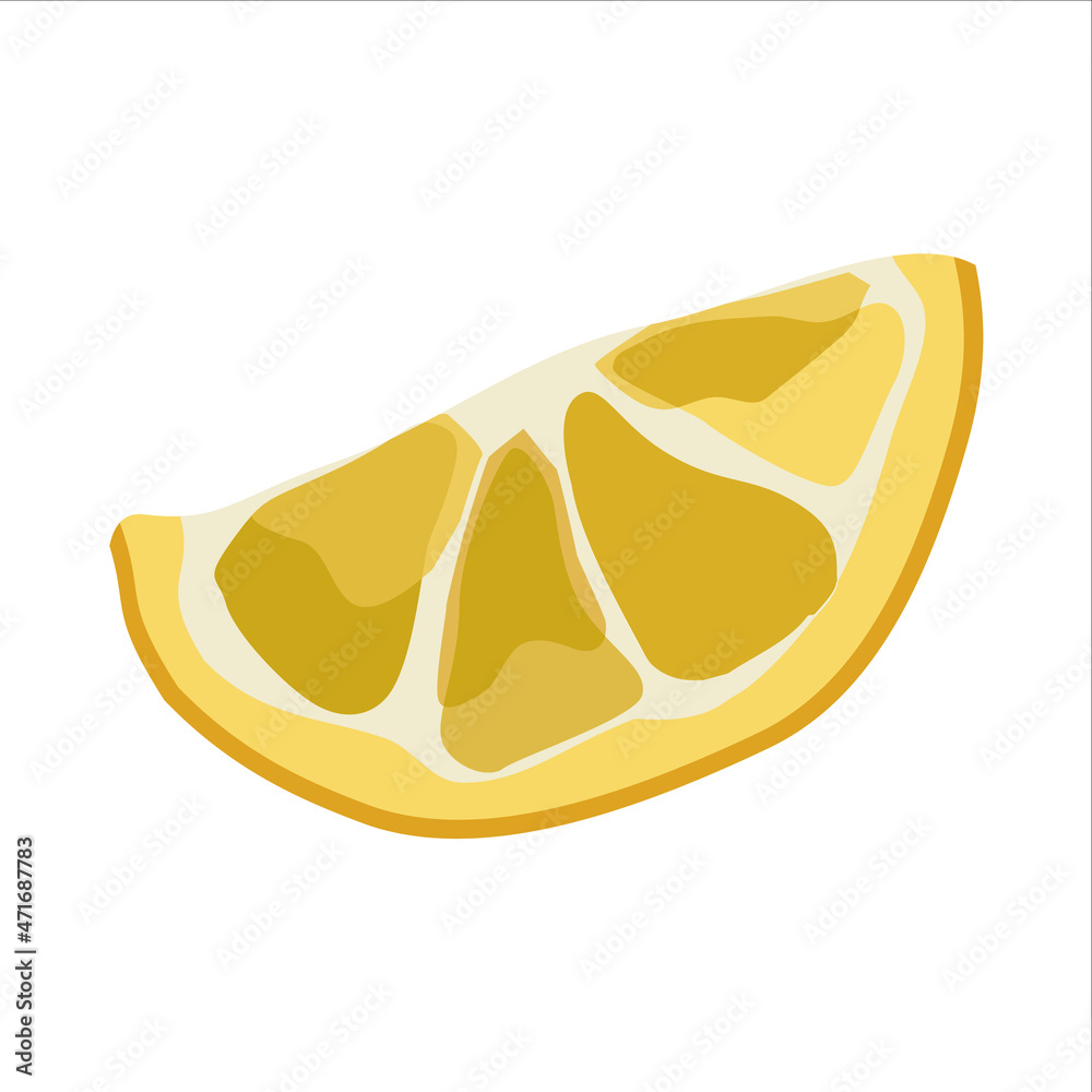 Fototapeta premium Vector cut lemon.