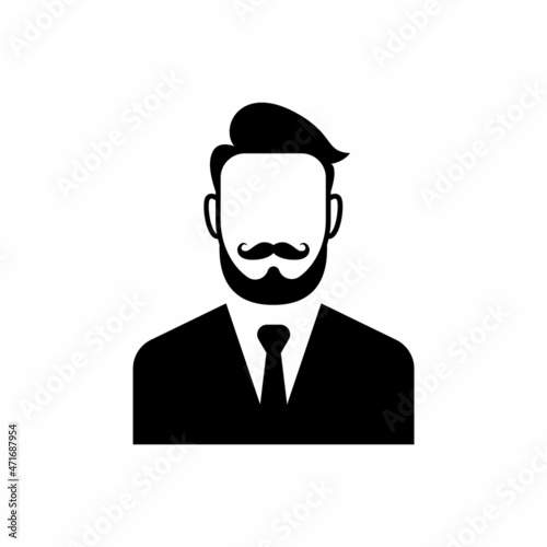 beard business man vector icon