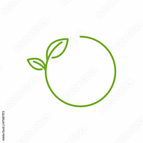 nature leaf line art vector icon