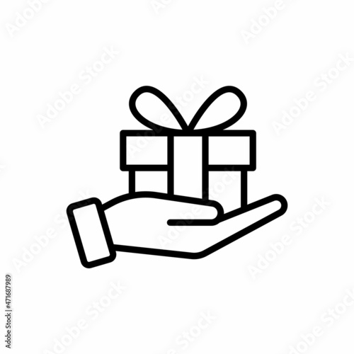 gift box line art vector icon
