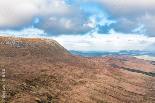 Aerial view of the Muckish Mountain in County Donegal - Ireland