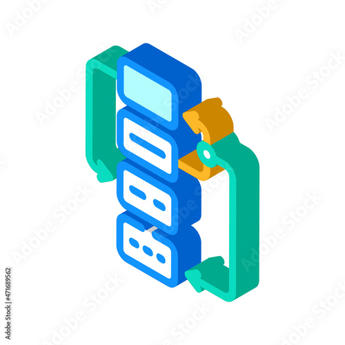 algorithm planning isometric icon vector. algorithm planning sign. isolated symbol illustration