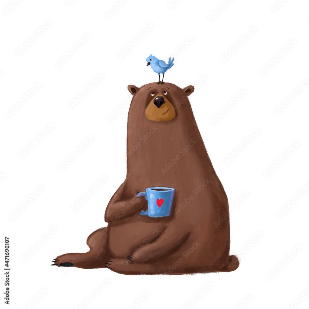 Clipart Bear With Drink