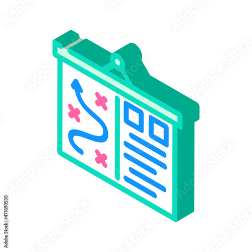 presentation plan strategy isometric icon vector. presentation plan strategy sign. isolated symbol illustration