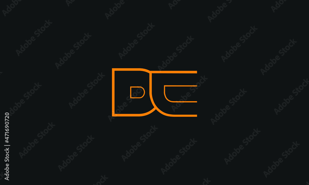 DC lines warp logo design letter icon made vector.