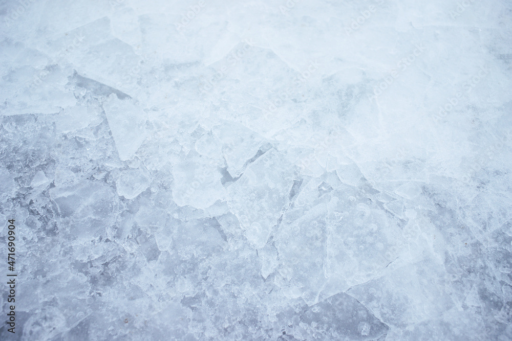 Obraz premium Ice field surface in winter, ice texture