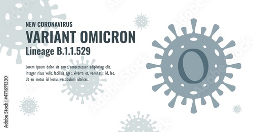 New Coronavirus or SARS-CoV-2 Variant Omicron B.1.1.529 Illustration