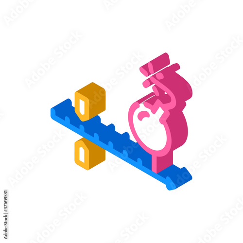 deadline project isometric icon vector. deadline project sign. isolated symbol illustration