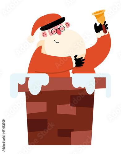 santa claus with bell