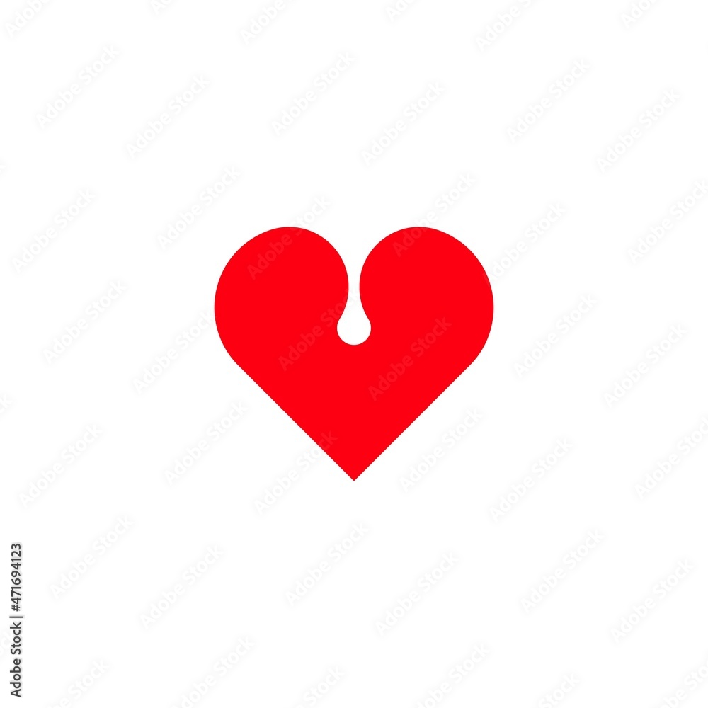 Heart shape with liquid. Vector logo template. vector illustration Heart shape with liquid. Vector logo template. vector illustration