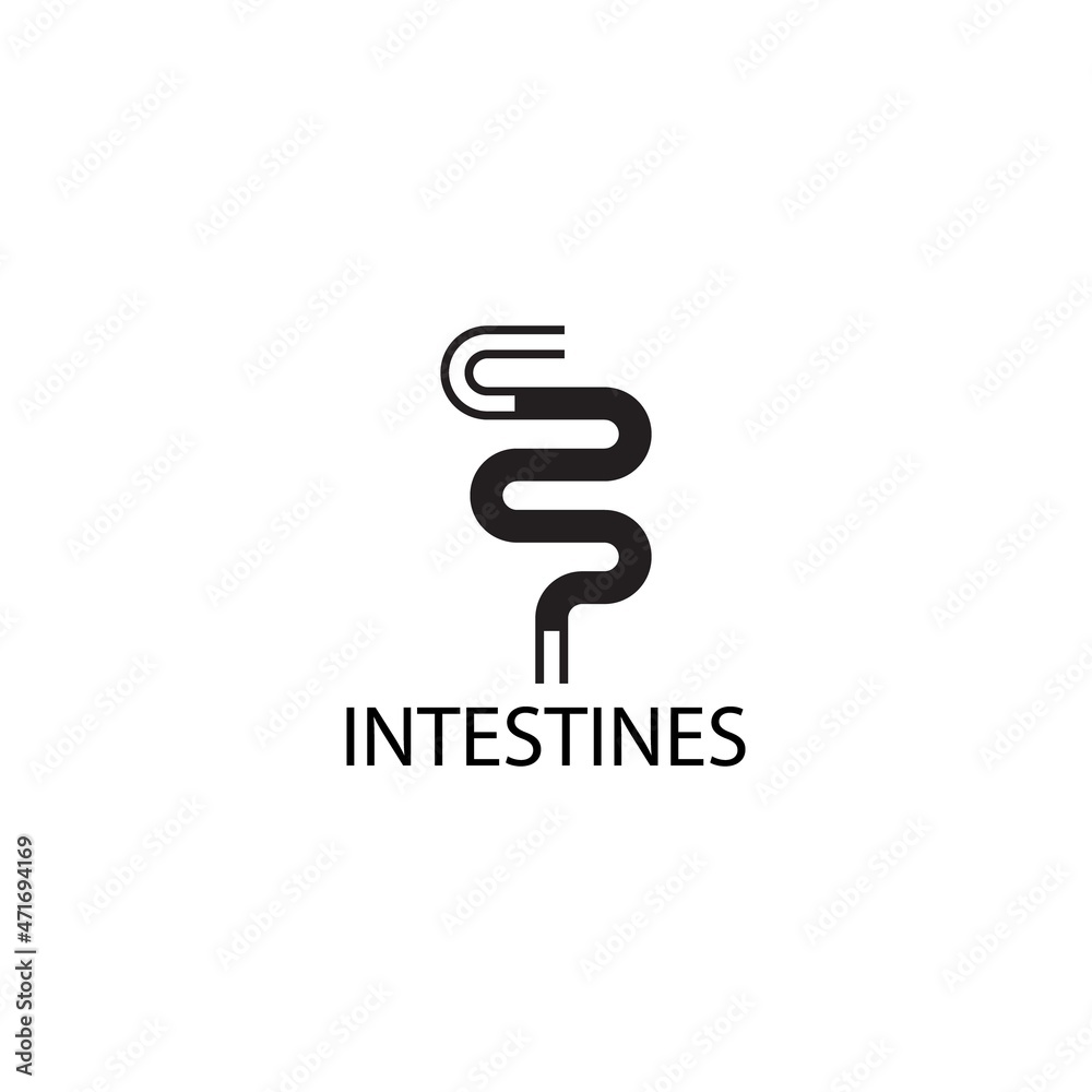 intestine logo template vector illustrator