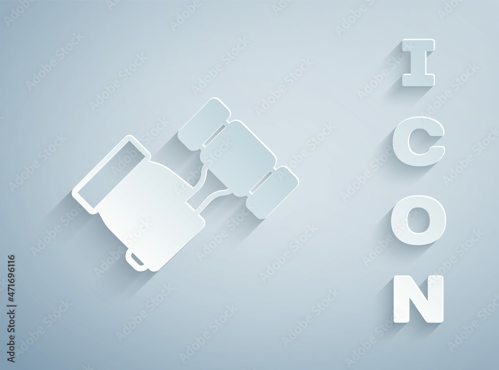 Paper cut Auction hammer icon isolated on grey background. Gavel - hammer of judge or auctioneer. Bidding process, deal done. Auction bidding. Paper art style. Vector Paper cut Auction hammer icon isolated on grey background. Gavel - hammer of judge or auctioneer. Bidding process, deal done. Auction bidding. Paper art style. Vector