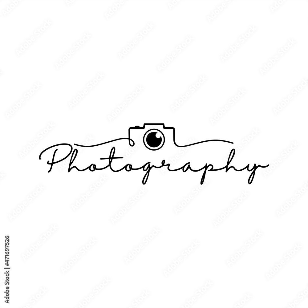 signature photography logo vector, minimalist photography logo